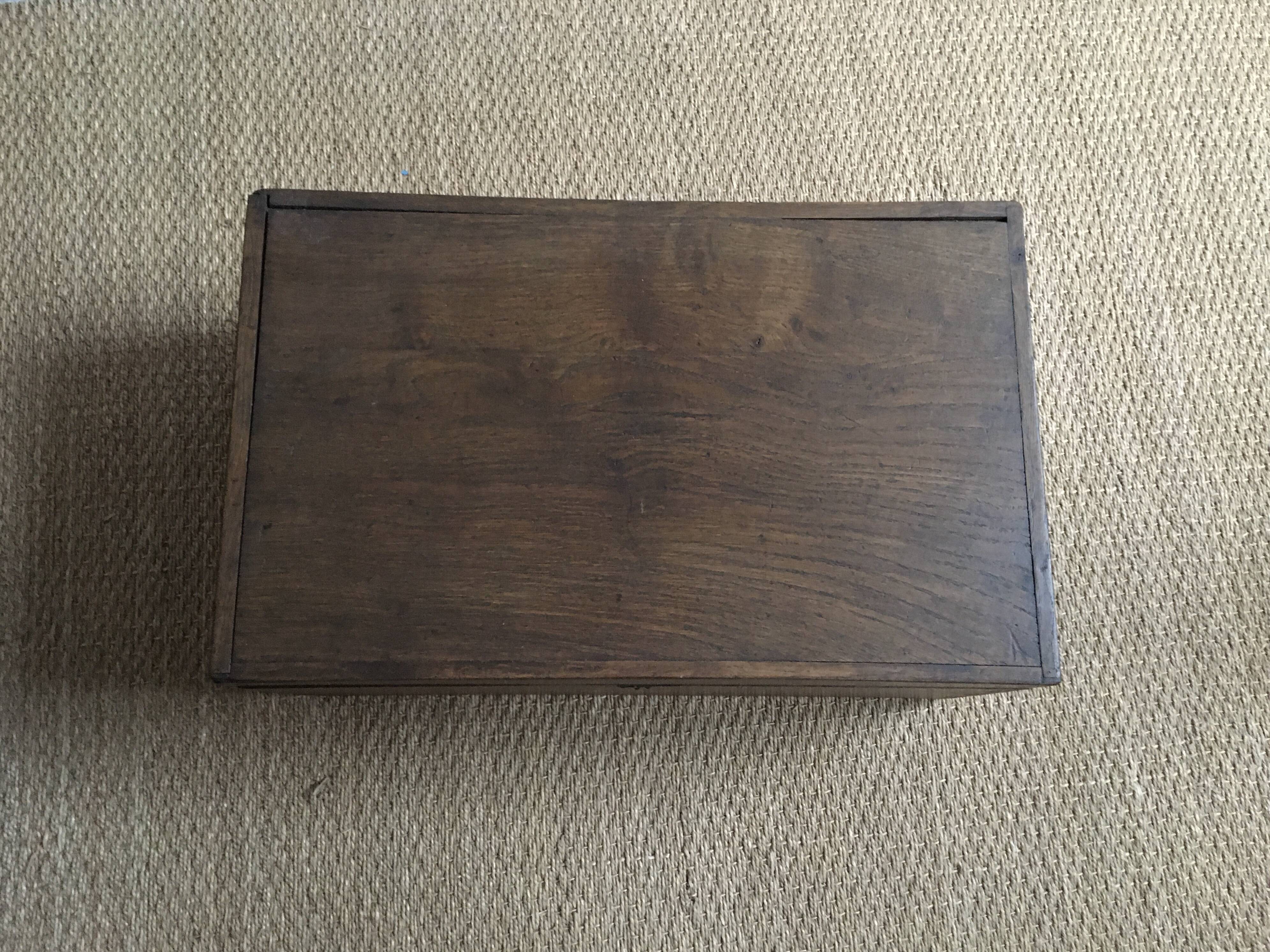 Old wooden travel chest