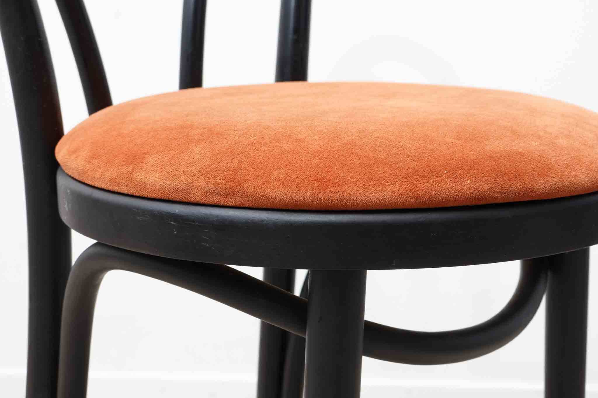 Satelliet 16/C orange and black vintage bistro high chair