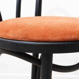 Satelliet 16/C orange and black vintage bistro high chair
