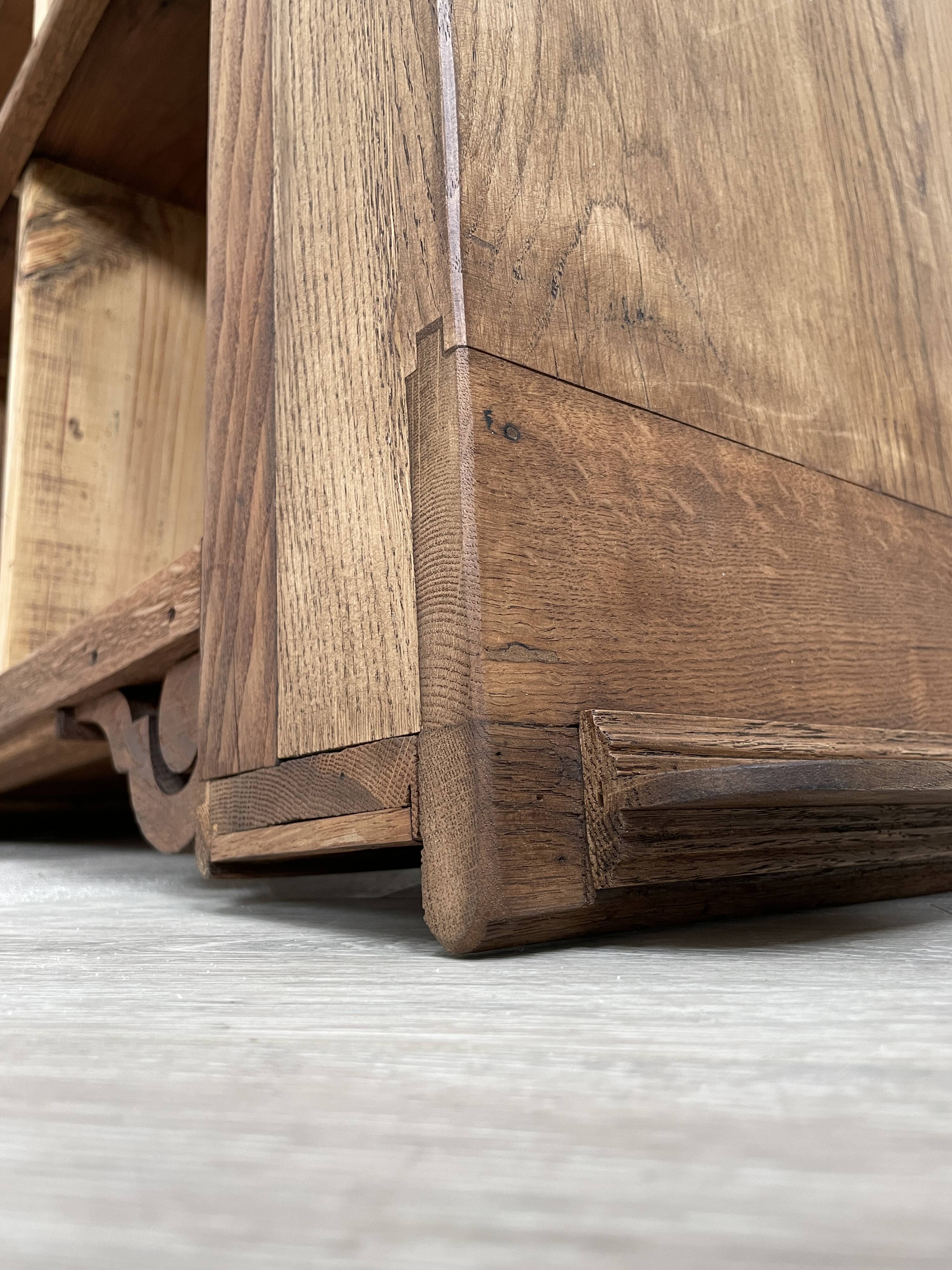 Solid oak box countertop, circa 1900.