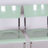 Restored Bauhaus Pair of Chairs, M. Stam, R.Slezak, Chrome-plated Steel, Czechia, 1930s