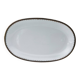 Grand plat ovale porcelaine Winterling Bavaria décor frise dorée Excelsior