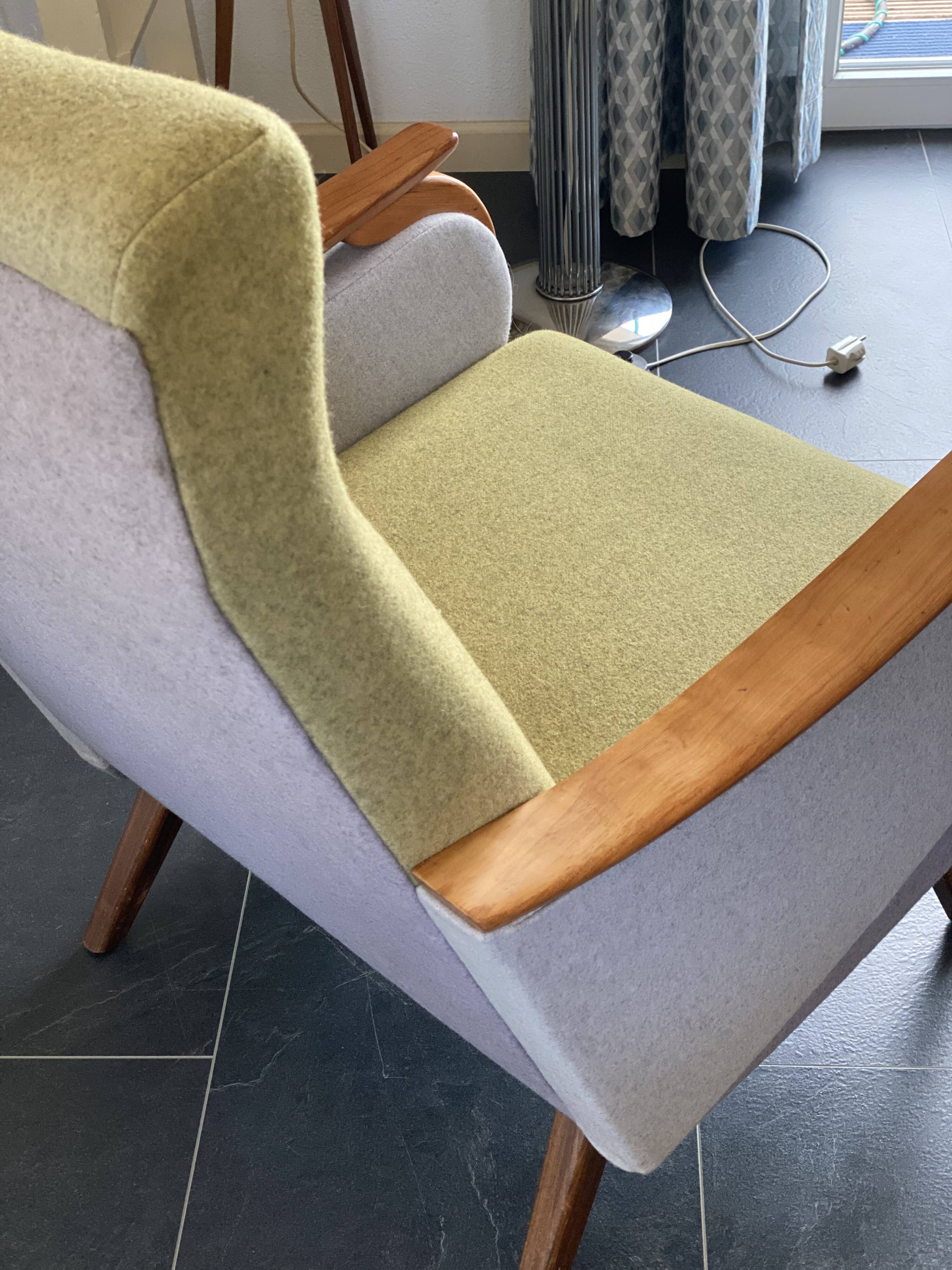 Chaise longue suédoise vintage 3 couleurs
