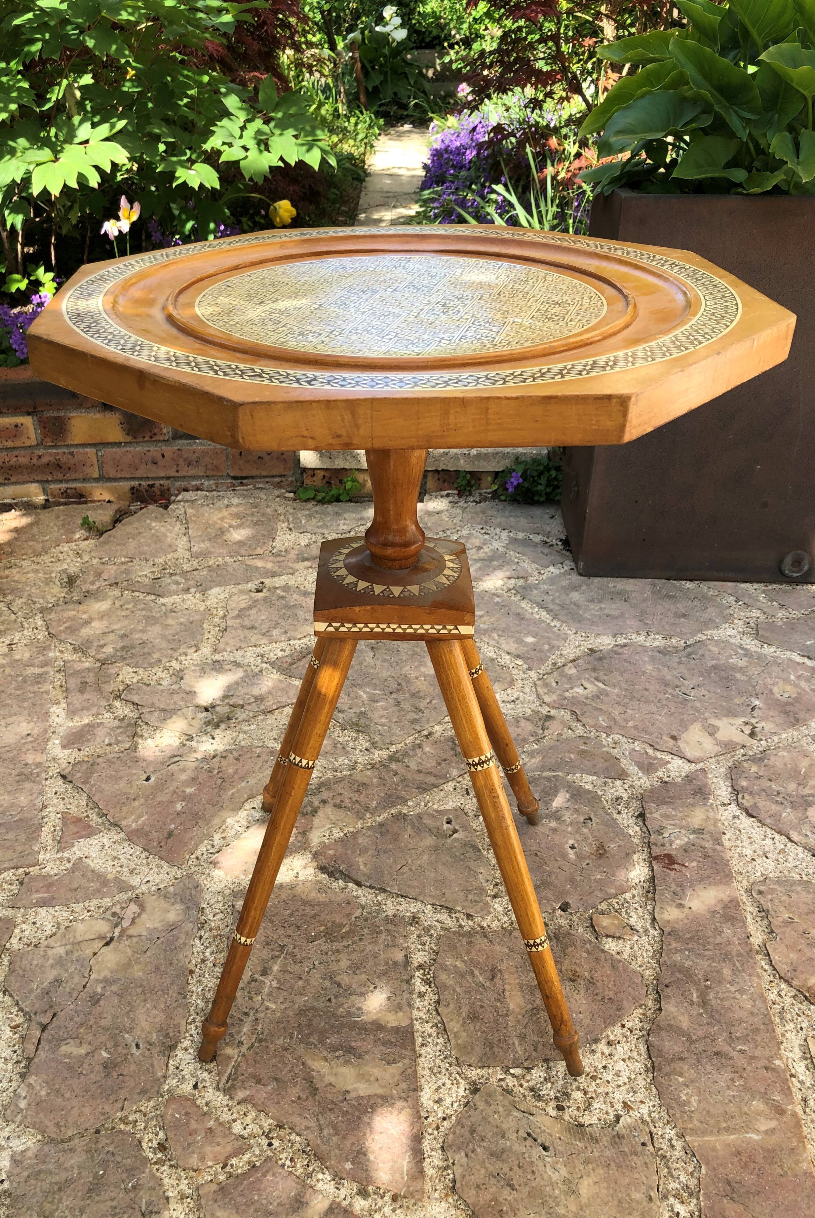 Side table - oriental pedestal table