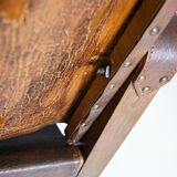 Fauteuils Safari en cuir mi-siècle