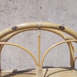 Wall or standing rattan shelf