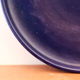 Plat en céramique bleu Charles Voltz Vallauris
