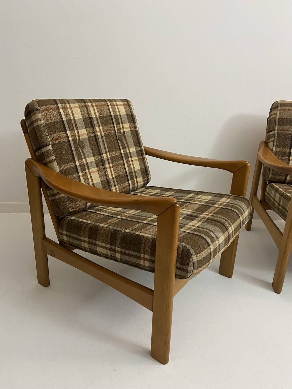 Vintage teak armchairs