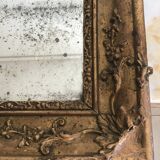 Antique stucco and wood mirror 50x62cm
