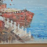 Ancien tableau Caroline Burnnet vue de Paris 1900