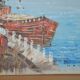 Ancien tableau Caroline Burnnet vue de Paris 1900