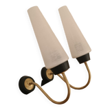 Pair of bobbin wall lights from the 50s and 60s