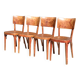 Série de 6 chaises bistrot foncées 1940