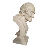 Voltaire bust in plaster 60cm th mid 20th century