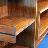 Modular sideboards in rosewood and brass 1960