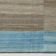6x10 Blue Brown Handmade Kilim Rug, 190x308Cm