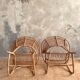 Pair of rattan armchairs