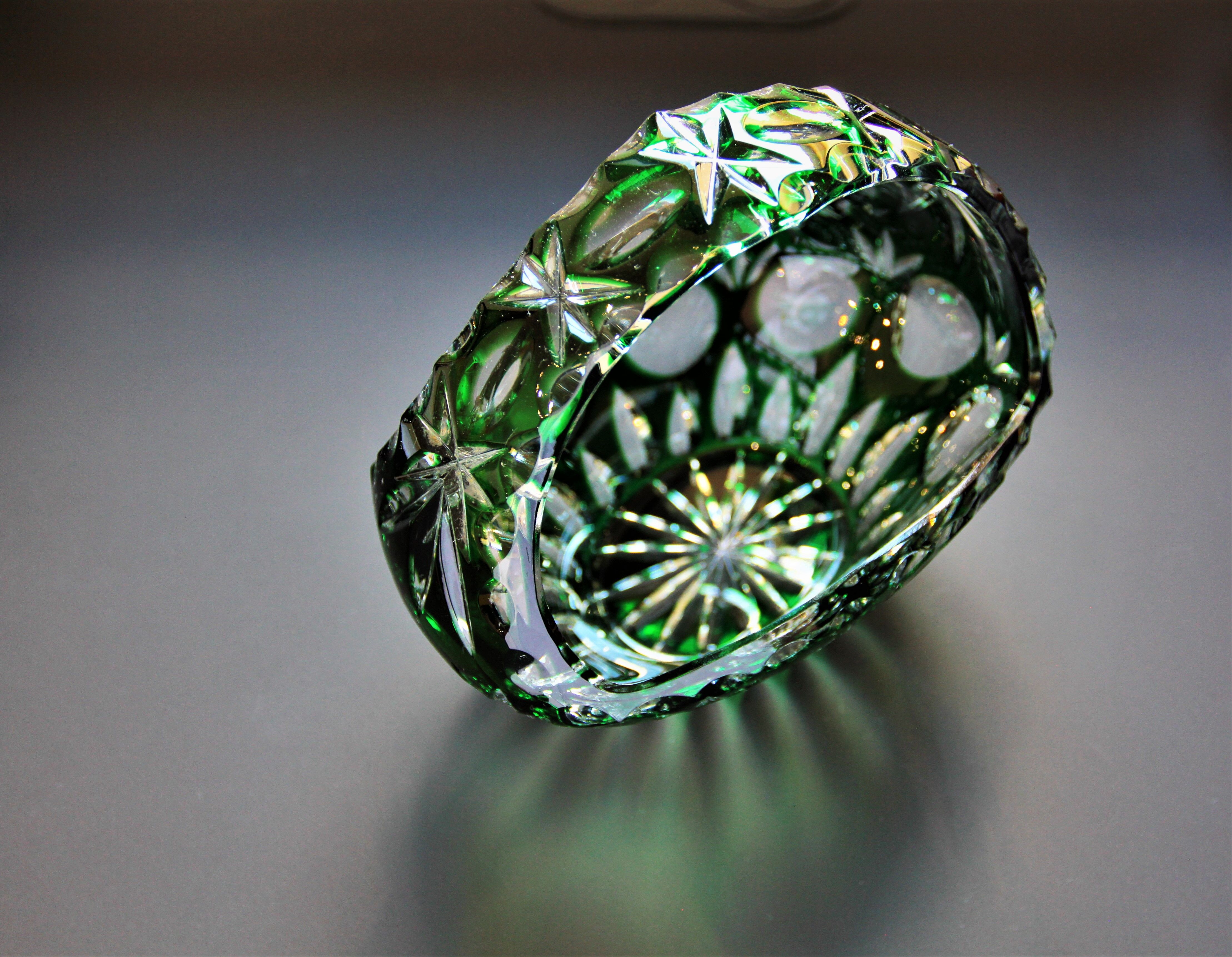 Baccarat cut crystal basket