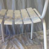 Pair of white garden armchairs