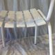 Pair of white garden armchairs