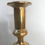 Pair of Victorian candle holders in gilded bronze