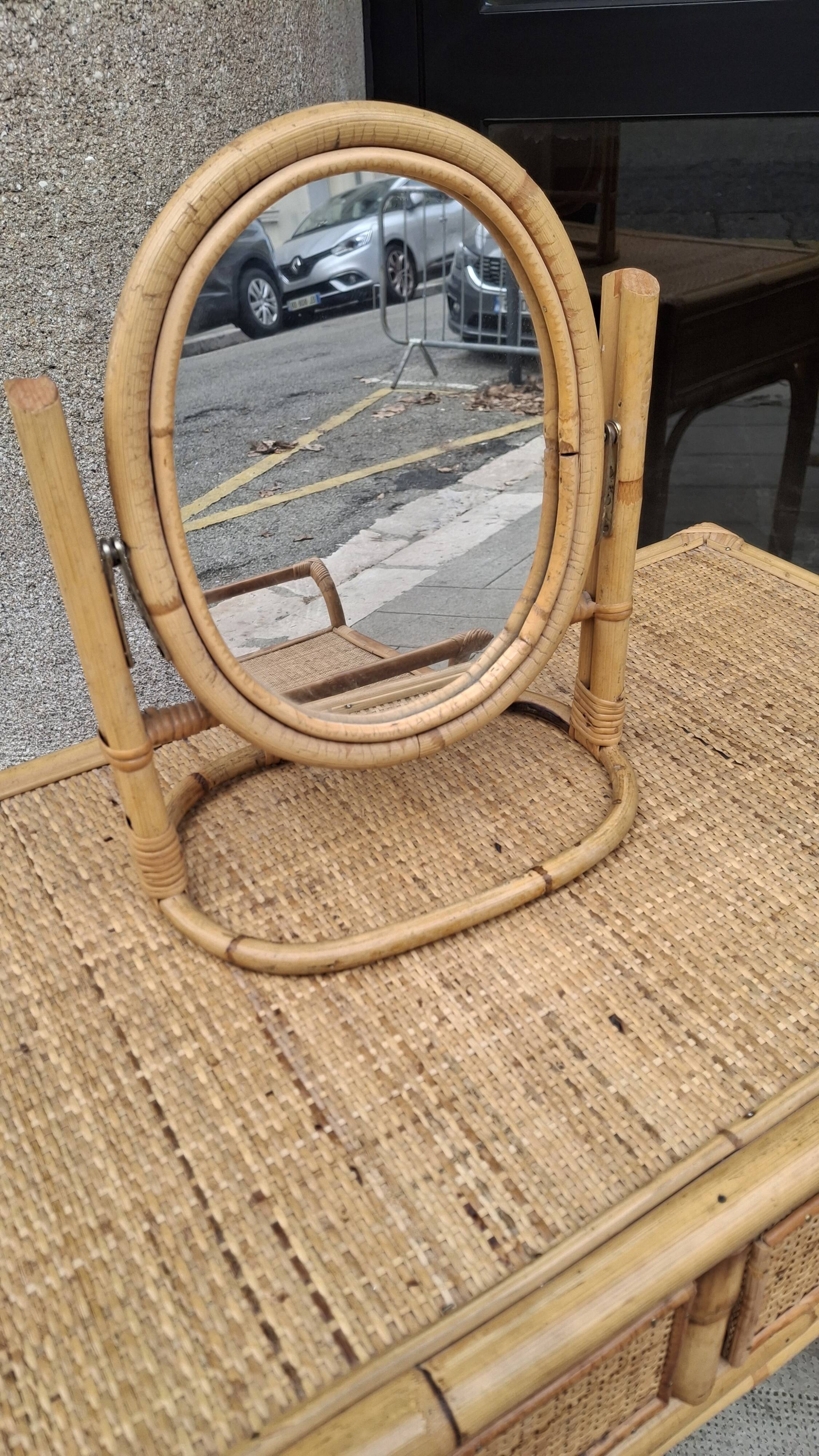 Woven rattan and wicker furniture. Vintage.