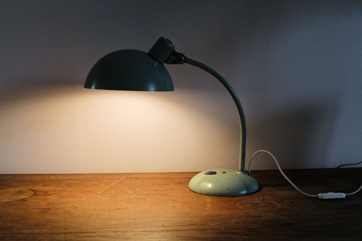 Lampe de bureau rotule vert céladon