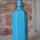 Bouteille de limonade en grès vernissé bleu , grès d'Alsace, poterie, collection
