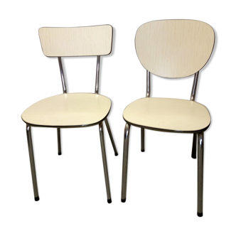 Duo of chairs in formica