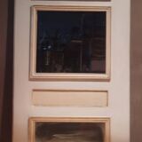 Woodwork trumeau with two mirrors