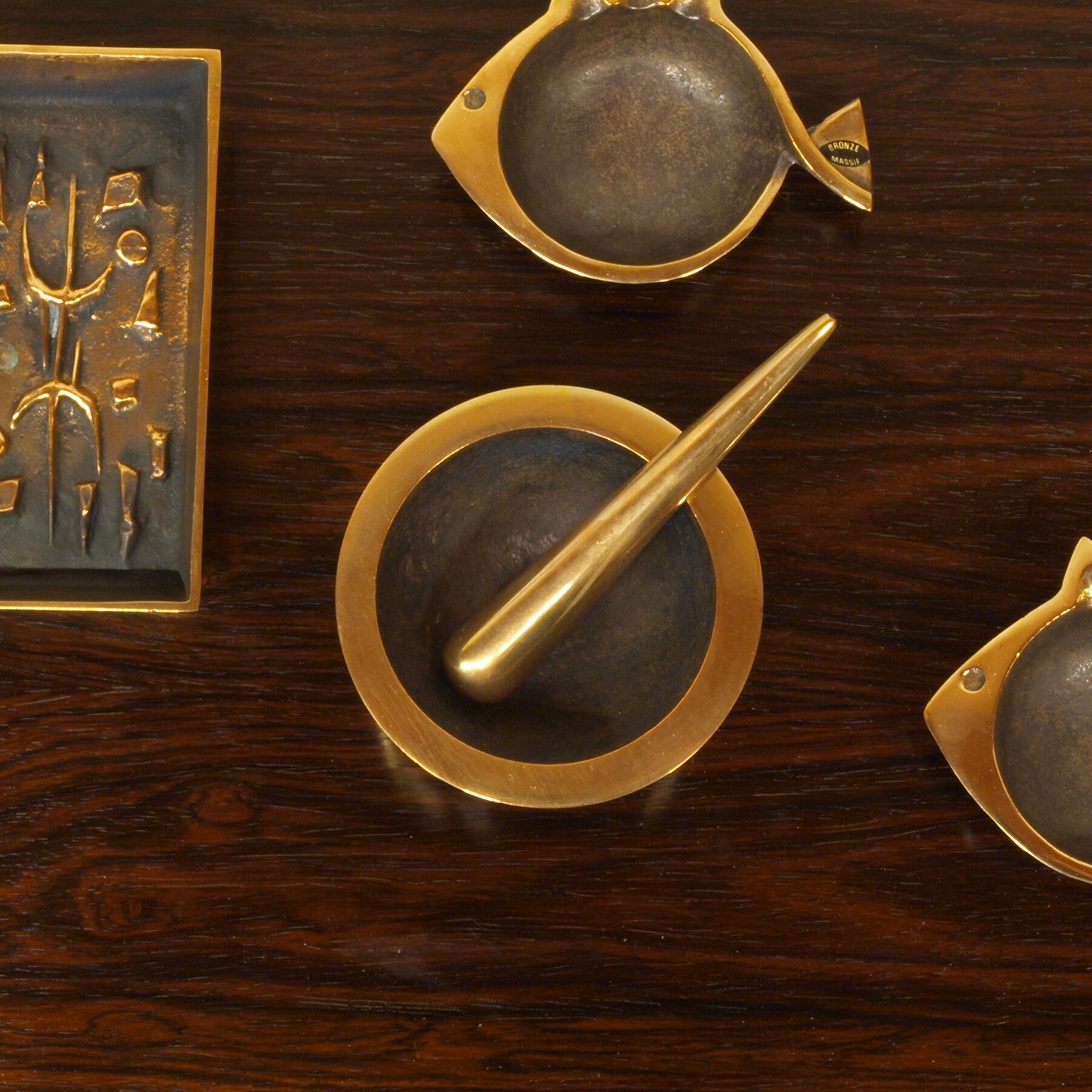 Jacques Lauterbach's bronze pestle ashtray, 1960s