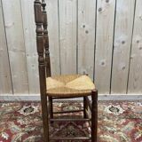 Série de 6 chaises paillées haut dossier