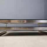 Vintage two tier belgochrom 23kt coffee table, 1970s
