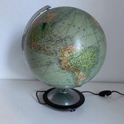 Vintage 1950 terrestrial globe glass Colomb political world map - 34