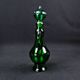 Vintage 70s green Empoli glass genie carafe bottle