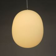 Vintage school lamp with frosted white glass shade, 1950s.