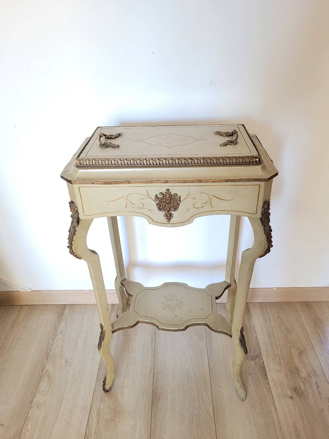 19th century lacquered wood work table