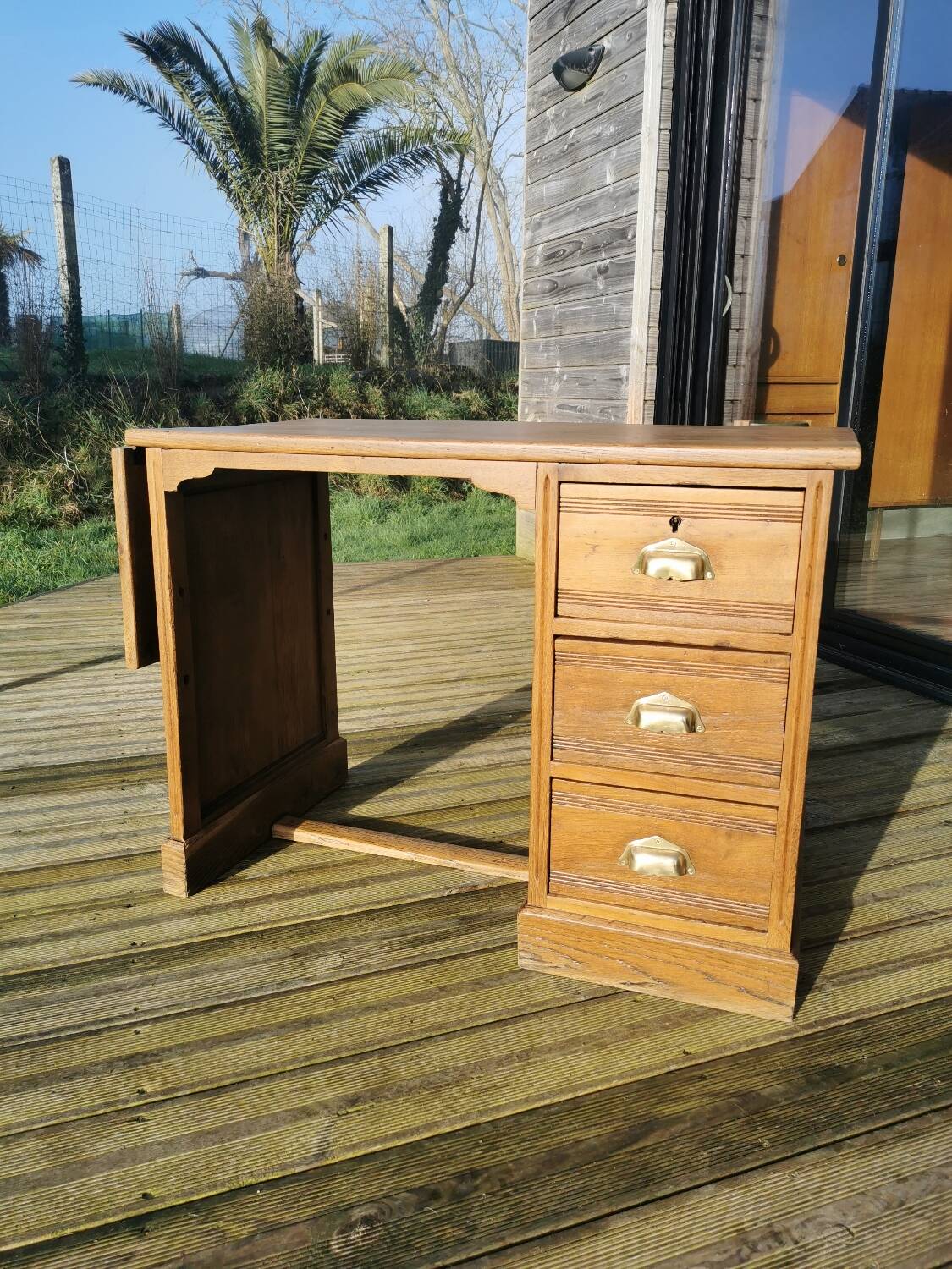 Oak administration desk