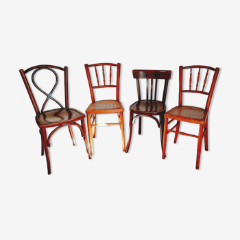 Lot 4 chaises bistrot