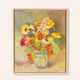 Colorful Bouquet of Flowers, Acrylic on Plate, 41 x 50 cm