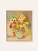 Bouquet de fleurs coloré, acrylique sur plaque, 41 x 50 cm
