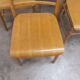 Danish ensemble transformable table 114 cm / 154 + 4 modernist chairs from the 1970s.