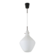 Suspension italienne en opaline satinée mid-century