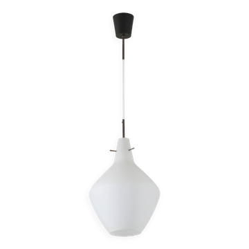 Italian suspension Opaline satin Mid Century
