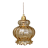 Suspension globe vintag en verre ambré
