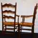 2 country style oak chairs