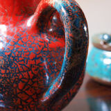 Ceramic pitcher of the potters of Accolay multicolored