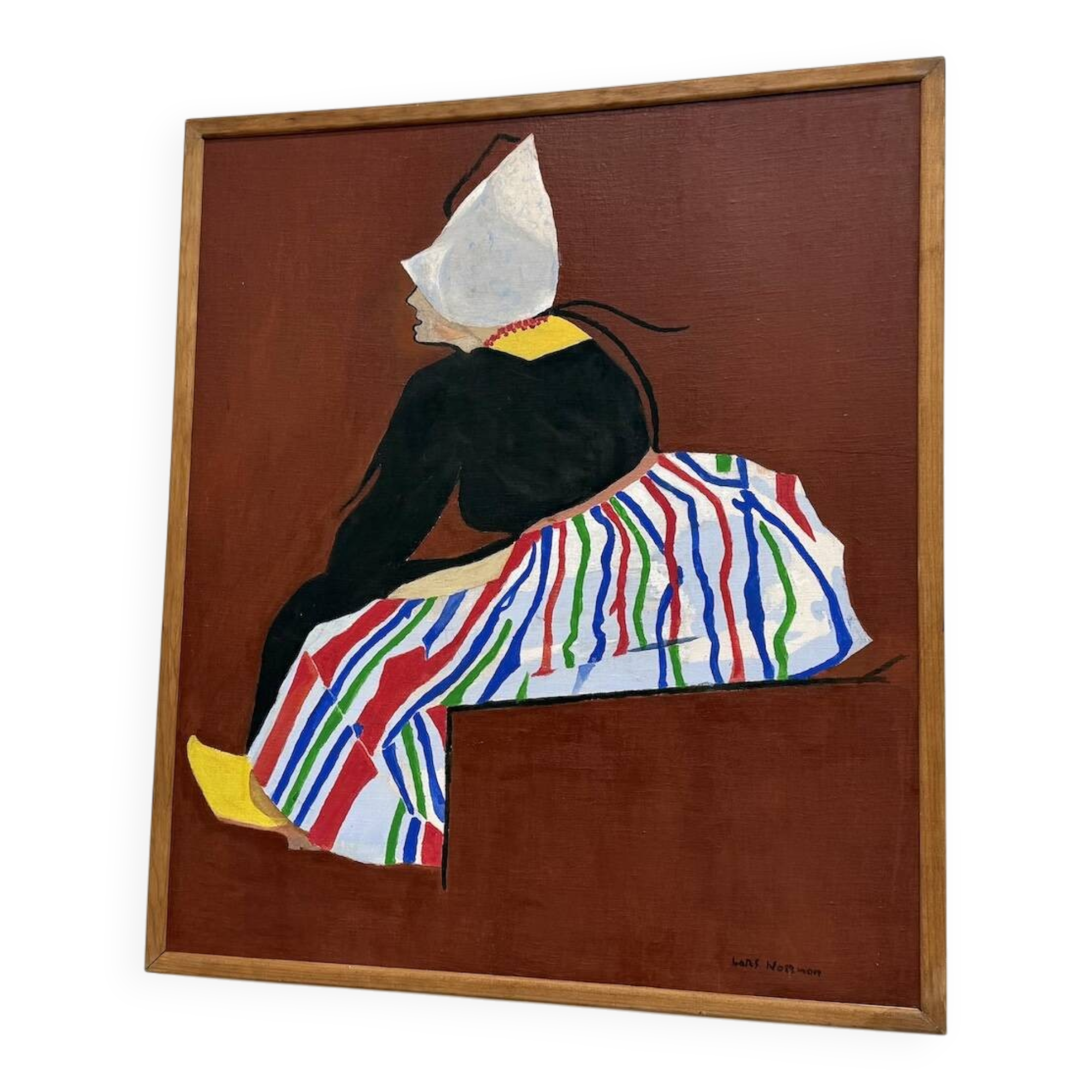 Large Swedish Tableau Signed Lars Norman (1962) – Oil on Panel