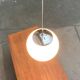 Mid-Century German Glass and Metal Ball Pendant