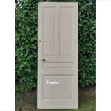 Series of 9 old communication doors, solid wood, both solid and glazed.